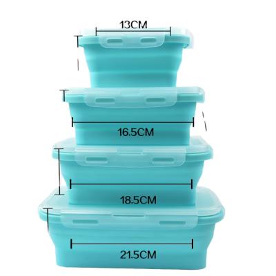 China Multifunctional Reusable Freshness Storage Keep Fresh Containers Silicone Folding Kitchen Fresh-storage Boxes for sale