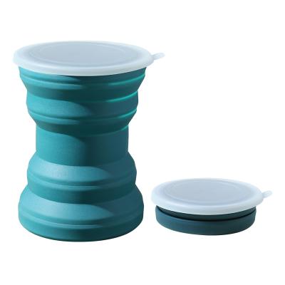 China Sustainable Hot Selling Small Portable Collapsible Water Coffee Tea Silicone Drinking Folding Cup for sale