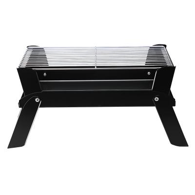 China Hot Selling Easily Assembled BBQ Grill Rust Proof Smokeless Black Coated Folding BBQ Tools For Outdoor for sale