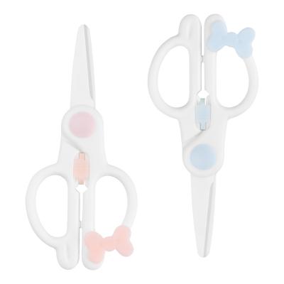 China Hot Selling PP Portable Ceramic Scissors Baby Cute Ceramic Scissors for sale