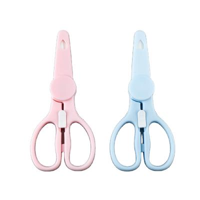 China Universal Stainless Steel Attractive Baby Shear Kitchen Scissors Ceramic Baby Food Scissors for sale