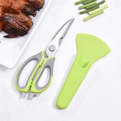 China Wholesale Universal Kitchen Shear Stainless Steel Kitchen Scissors Meat Scissors Kitchen Shears with Smart Cover for sale