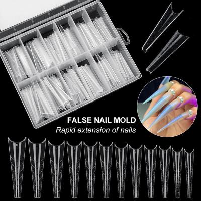 China Nail Extension Tips 2021 New Fashion Version Of Nail Clip Finger Crystal Glue Mold Glue Nail Tips Extension Gel Tool Transparent Nail Accessories for sale