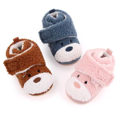 China Toddler Cotton Warm Baby Shoes Thermal High Quality Lovely Shoes Cartoon In Winter for sale