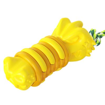 China Viable Durable Squeaky Cleaning Teeth Dog Chew Toy Pet Suction String Bite-Resistant Toy Ball for sale