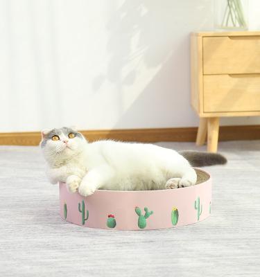 China Travel Around Corrugated Paper Protector Cat Scratcher Tree High Quality Cat Bed Recyclable Cardboard Scratcing for sale