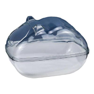 China Double Function Hamster Bathroom Stocked Transparent Hamster Bathtub for sale