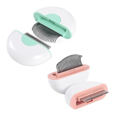 China New Best Viable Selling Portable Pet Grooming Comb Pet Hair Remover Massage and Pet Comb Dual Function for sale