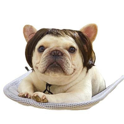 China Adjustable Model Stocked Dogs Grooming Wigs Cat Cosplay Festivals Funny Dog Halloween Decoration for sale