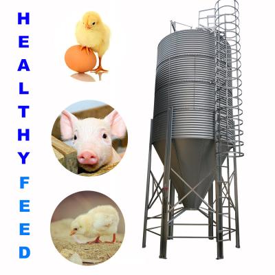 China Professional Chicken Feed Silo Design Wheat Corn Maize Galvanized Grain Storage Silo, Small Poultry Silos For Heater Cylinder for sale