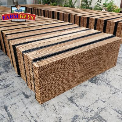 China Poultry and Green House Customized Kraft Paper Supplier Honey Comb Pad Water Paper Evaporative Cooling Pad for Farm for sale