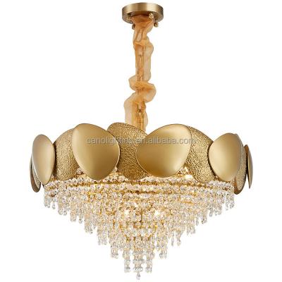 China Modern Modern Gold Led Crystal Chandelier K9 Beads Living Room Lights Chandelier for sale