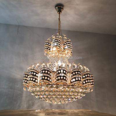 China Beautiful modern design goden crystal chandelier light for living room for sale