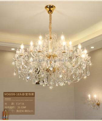 China Classics K9 Crystal Chandeliers For Living Room Glass High Quality Simple Modern Contemporary Luxury Gold Pendant Light For Hotel Chandeliers for sale