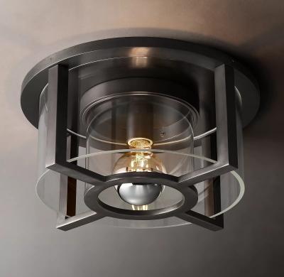 China Restoration Modern Contemporary Metal Flushmount Petrus Round Ceiling Light Fixtures for sale