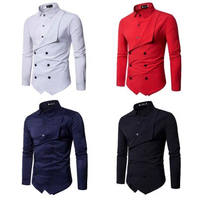 China Factory Direct Wholesale Hot Sale Men's Slim Fit Causal Shirt Anti-Shrink Long Sleeve Winter Office Cross Wear Shirt for sale