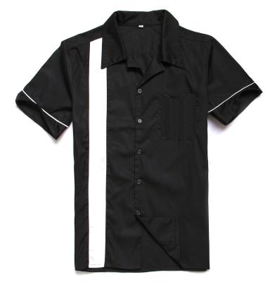 China Breathable Western Style Men Sleeve Shirt ST109 Cowboy Shorts Plus Size Cotton Black Rolling Shirts Top for sale