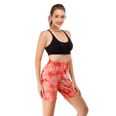 China Breathable Tie Dye Sports Shorts Woman Tights Biker Women Bikes Yoga Abbreviations Fitness Workout Gym Cycling Gaiters Shorts VD1666 for sale