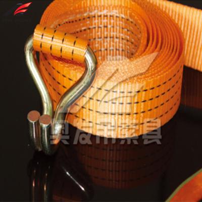 Cina Polyester Heavy Duty Lifting Sling Lashing Belt Cargo Ratchet Tie Down Straps in vendita