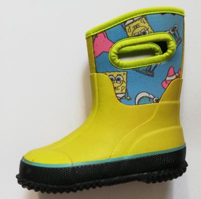 China Kids Rain Boots Fashionable Ladies Rain Boots Plastic Neoprene Scratching Rubber Shoes For Kids for sale