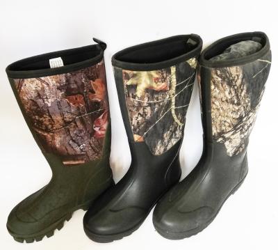 China Quick-Drying Customized Camouflage Mens Neoprene Rubber Sheets Dung Hunting Rain Boots for sale