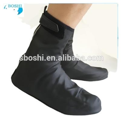 China PU Waterproof Black Fleece Lined Overshoes Gardening Shoe Cover for sale