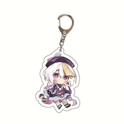 China Best Selling Custom Kawaii Popular Cartoon Character Game Anime Plastic Acrylic Key Chain for sale