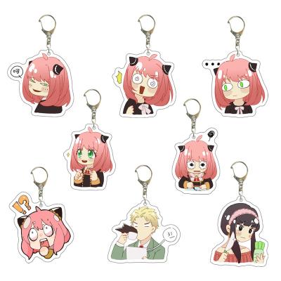 China New Fashion Hot Popular Plastic Anime Cute Cartoon Characters Custom Acrylic Key Chain for sale