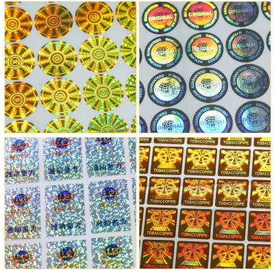 China Supplier Customized Clear Logo Laser Label Waterproof Colorful Printing Anti-Counterfeiting Self Adhesive Sticker for sale