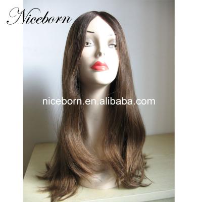 China European Silky Straight Wave 100% Virgin Hair Thin Skin Full Wigs for sale