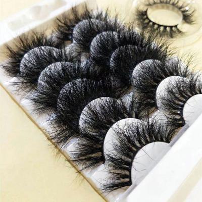 China 3D Fluffy Soft Natural Mink Lashes Other Eyelashes 25MM 27MM 30MM 3d Mink Eyelashes Vendor for sale