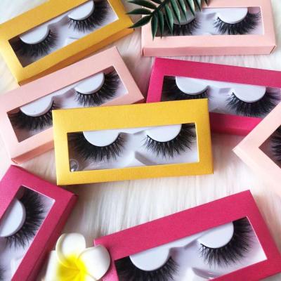 China Long 2020 New Style 3d False Mink Eyelashes Natural Wholesale False Mink Eyelashes Synthetic Fiber Lashes Private Label for sale