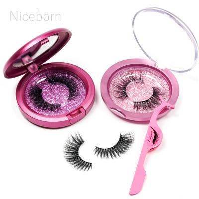 China Wholesale 3D Swinging Faux Mink Lashes 16mm 12mm 14mm Fake Lashes With Lick Boxes for sale