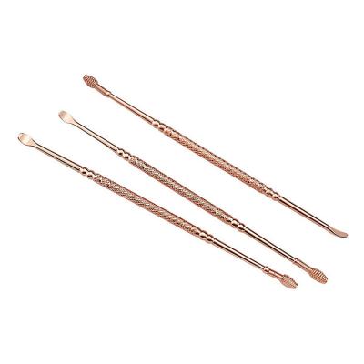 China Eco-friendly Rose Gold Stainless Steel Ear Scoop Clear Tool Scoop Ear Wax Remover Pick Tools Ear Wax Remover Spiral Removal Tool for sale