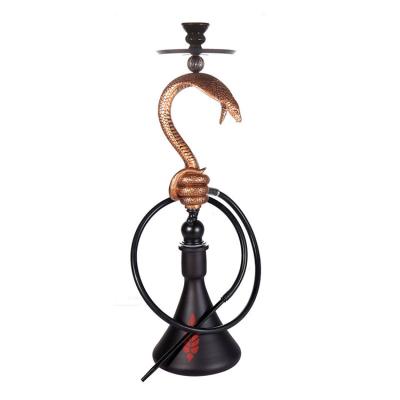 China Eco-friendly Cobras Arab Hookahs Alloy Metal Resin Set Hookah Pot Hookah Decorative Shisha for sale