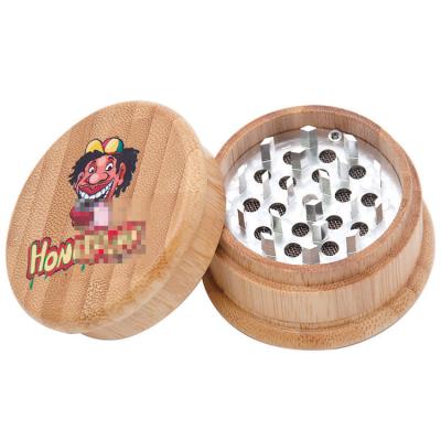 China 3 Layer Wooden Bamboo Tobacco Herb Weed Grinders 63mm Smoke Grinder Durable Hot Selling Honeypuf for sale