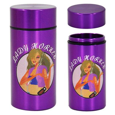 China Durable Aluminum Weed Accessories Container Lady Hornet Airtight Weed Storage Smoking Jar With Custom LOGO for sale