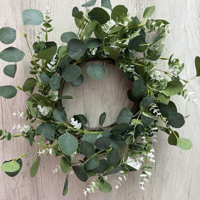 China Fabric Factory Direct Selling Hot Amazon Artificial Green Plant For Christmas Decoration Christmas Wreath Artificial Christmas Wreath for sale