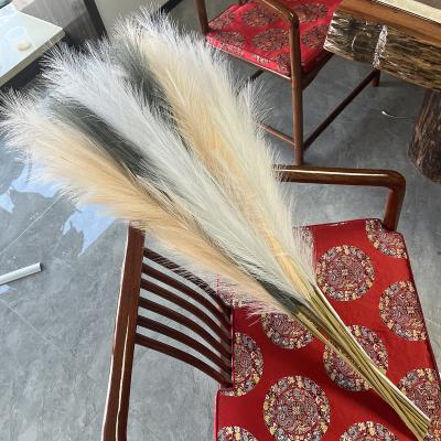 China Factory Direct Selling Polyester Fiber Wedding Decoration Party Home Decoration Amazon Hot Selling Artificial Pampas Grass for sale