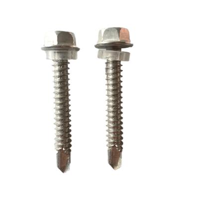 China High quality din7504 stainless steel pan hex washer head self drilling screw for sale