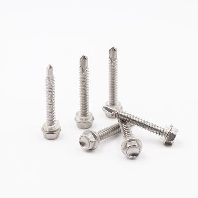 China Pan High quality SS410 din7504K hex head self covering stainless drilling screw for sale