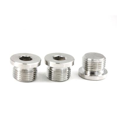 China Pan Din 908 Male Threaded Metric Size M12 M14 M16 M18 M20 M22*1.5 Stainless Steel Inner Hex Socket With O Ring for sale