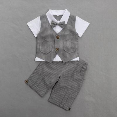 China Breathable Gentleman Mans Suits Falls Infant Newborn Baby Boy 1 Year Old Clothing Sets For 1-3 Years Old Baby Boy for sale