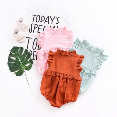 China 100% Sleeveless Autumn Clothing Baby Onesy Free Sample Toddler Lace Toddler Multi Color Polyester Baby Clothing Wholesale for sale