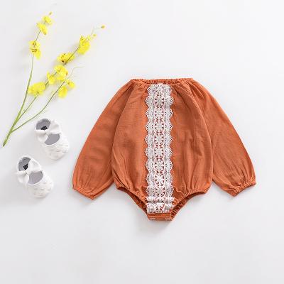 China Free Customization Factory Picture Organic Canvas 100% Cotton Baby Rompers Baby Clothes Pom Pom Romper for sale