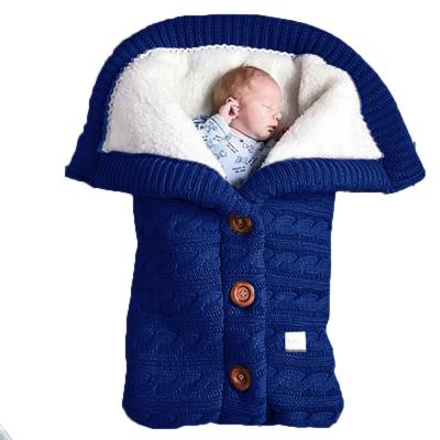 China Breathable Newborn Baby Wrap Toddler Blanket Baby Kids Thick Knit Sleeping Bag Soft Warm Baby Stroller for sale