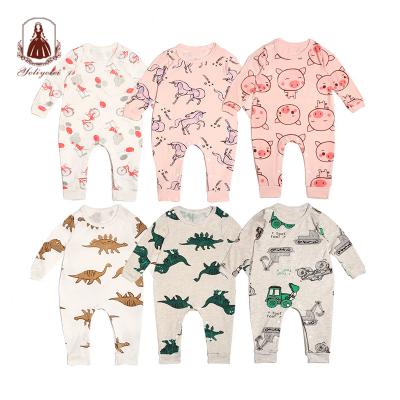 China Yoliyolei QUICK DRY Long Sleeve 2 Piece Cartoon Animal Kids Sleepsuit Set Organic Payamas Boys Kids Cotton Girls Unisex Sleepwear for sale