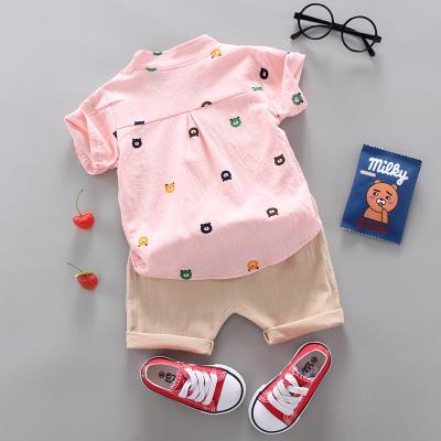 China OR casual Tong Casual Fashion Short sleeved children's summer sports suit boys children's casual wear 2 piece boy suit for sale