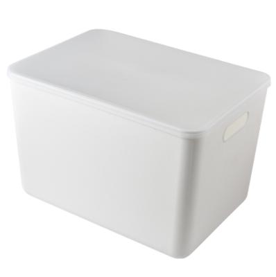 China Viable Hot Selling Desktop Snacks Prepare Toys White Storage Box Multi Size Containers Basket Trash Bin Sundries Box for sale