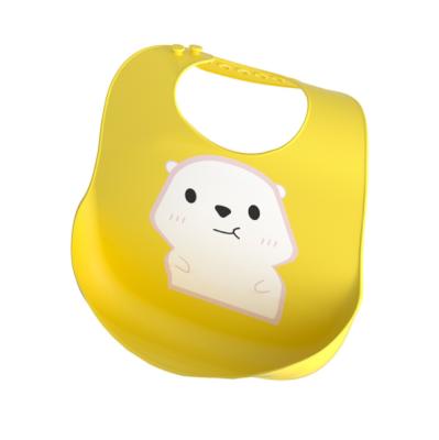 China Cute Silicone Cartoon Baby Bibs Toddler Creative Antibacterial Adjustable Size Waterproof Bib Bibs for sale